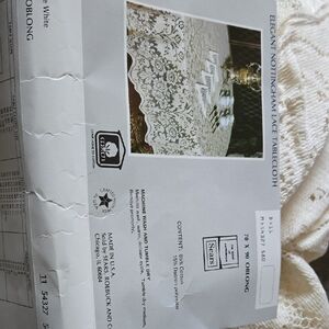 Sears Cotton Lace Tablecloth And Napkins - Antique White